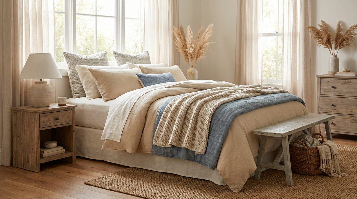 Bedding Styles: Modern, Farmhouse, Coastal & Boho