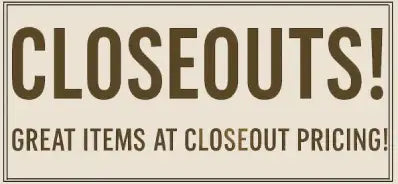 Closeouts!