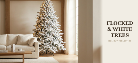 Flocked & White Christmas Trees