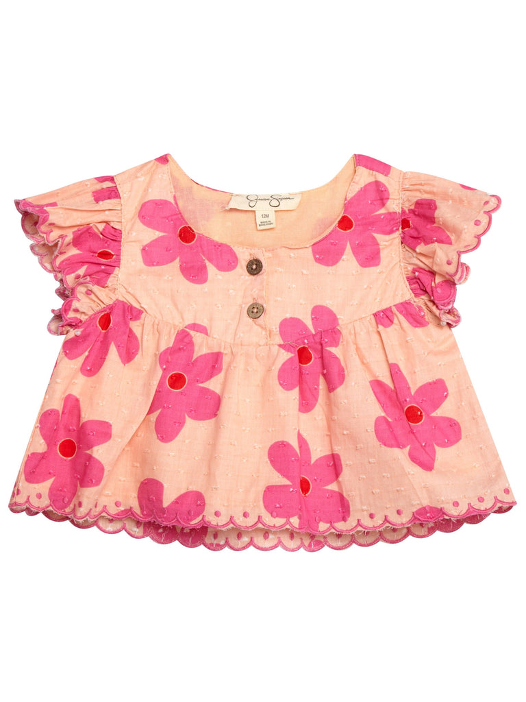 Baby Girls' Cotton Top, Bloomers and Headband Set, 3-Piece