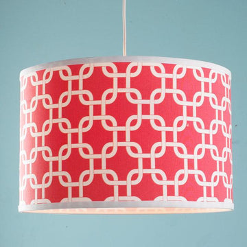 16 Inch Geometric Fretwork Pattern Shade Pendant Light - F100-563