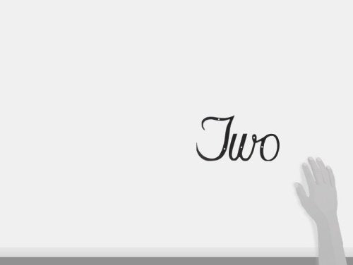 Cursive House Numbers - Large Script House Number, Black Two