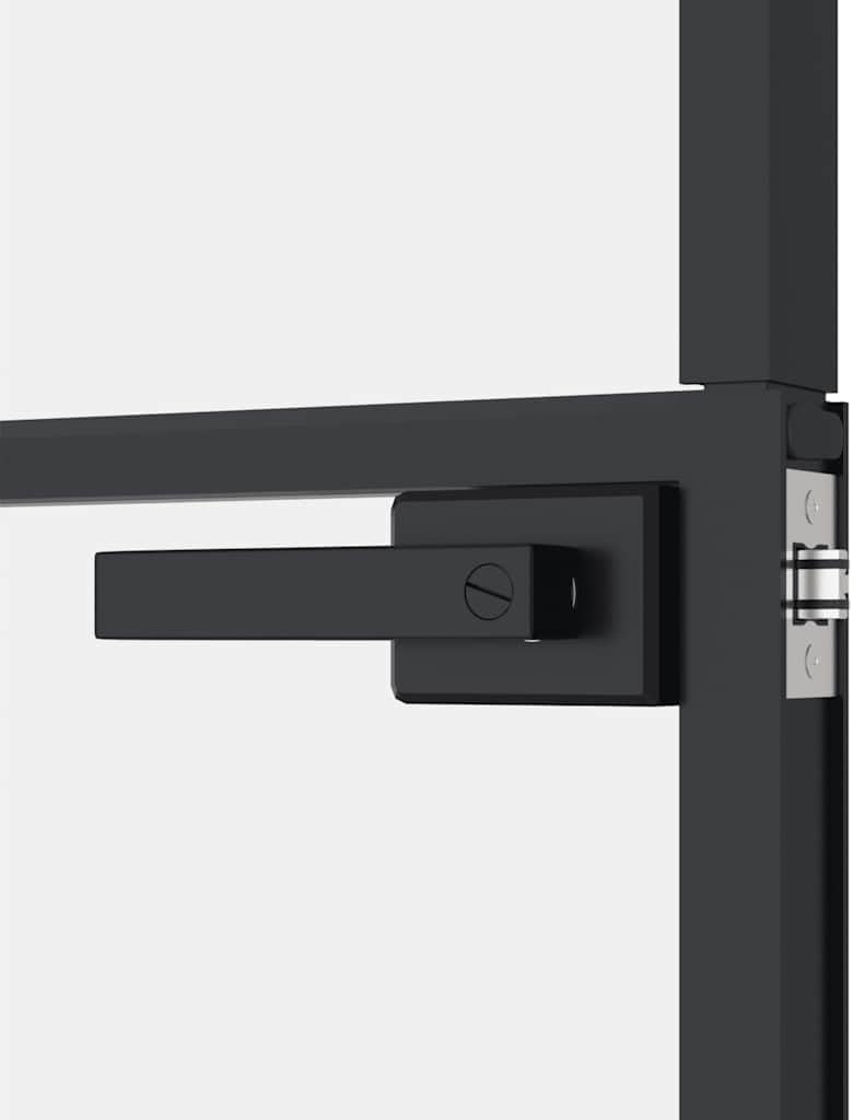VidaXL vidaXL Interior Door, Aluminum Frame Glass Door, Inner Door with Alloy Handle for Bathroom Be
