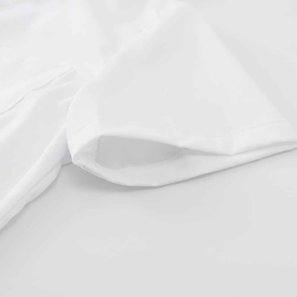 Boys Short Sleeve Dress Shirts Stretch Wrinkle Free Casual Button Down Shirts