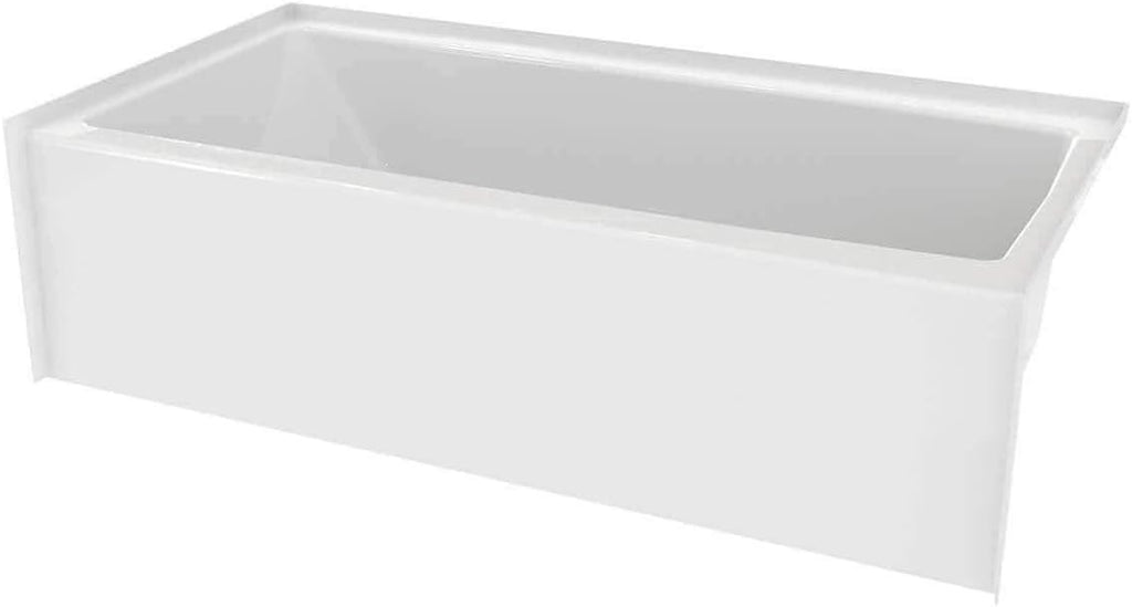 Prism 60 in. L x 32 in. W Acrylic Alcove Right-Hand Drain Bathtub, White