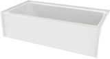 Prism 60 in. L x 32 in. W Acrylic Alcove Right-Hand Drain Bathtub, White