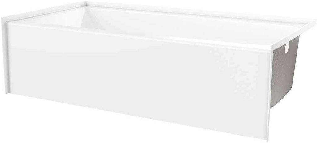 Prism 60 in. L x 30 in. W Acrylic Alcove Right-Hand Drain Bathtub, White