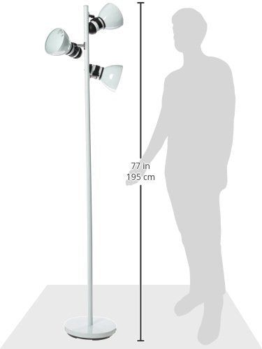 Three Light Tree Lamp, 65", White
