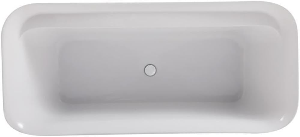 Indoor Modern 67 inch Soaking Bathtub in Glossy white - 67x30.7x25.5