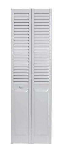 SEALP32 Seabrooke PVC Louvered & Panel Interior Bifold Door, 80 in. x 32 in., White