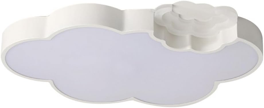 Children's Style Dimmable LED Ceiling Light Cartoon Cloud Design Flush Mount Ceiling Lamp Fixture in White for Kids