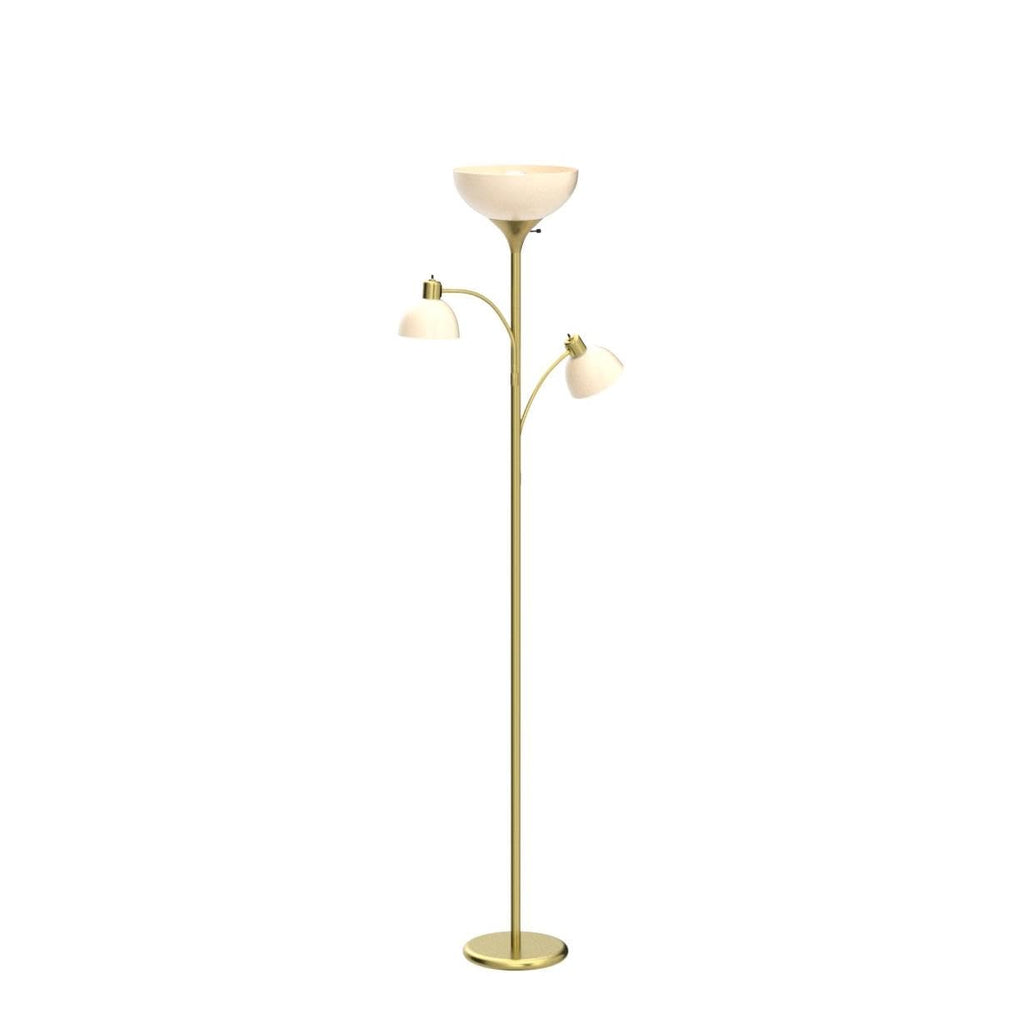 Sky Dome Double LED Floor lamp, Torchiere Super Bright Floor Lamp with 2 Reading Lamps s & Offices - Dimmable Tall