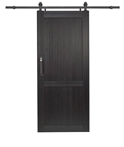 Millbrooke Ready to Assemble PVC Barn Door Kit, 36" x 84", Black