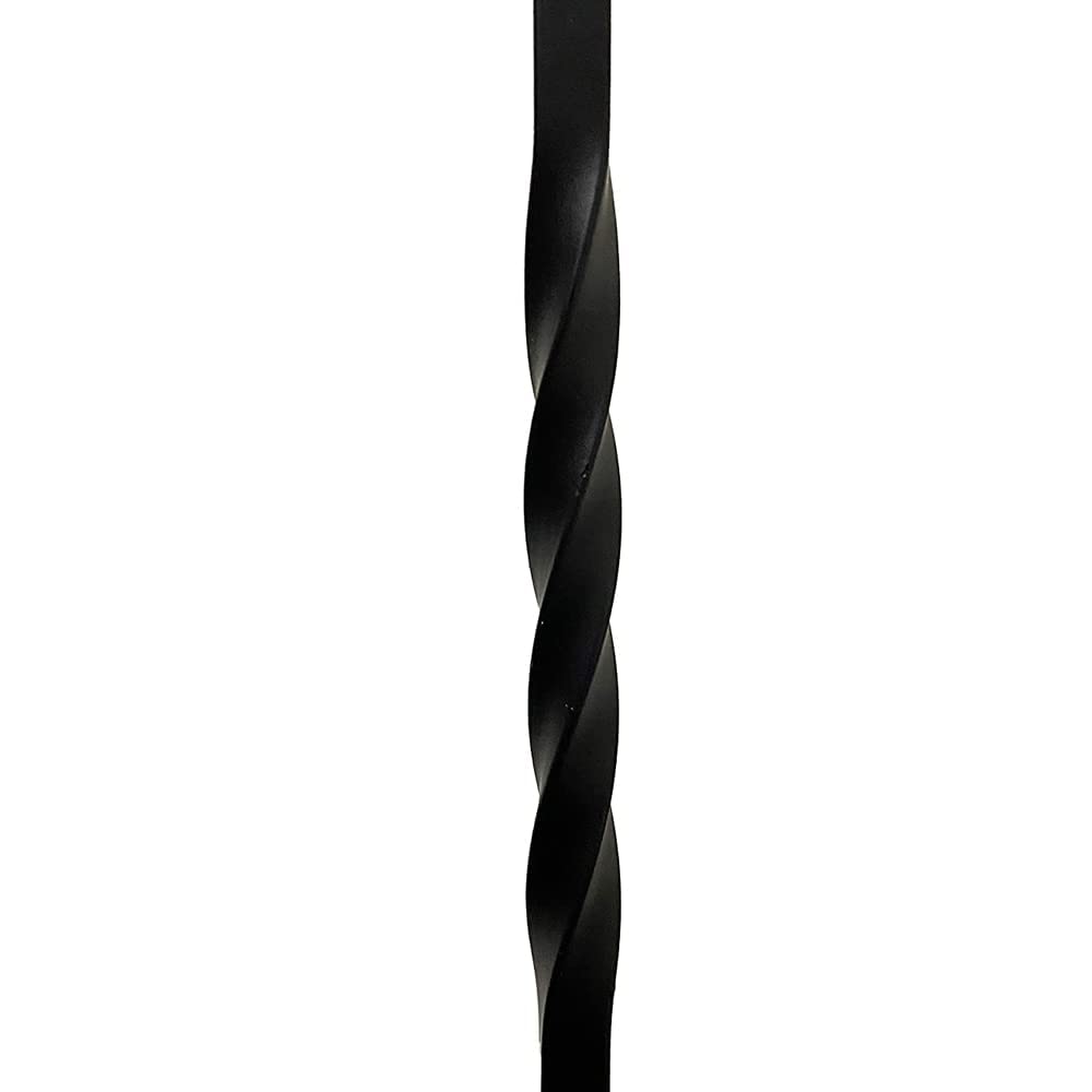 Iron Balusters for Staircase Interior (Box of 15) Stair Spindles 1/2" Square Metal Balusters - Hollow Single Twist