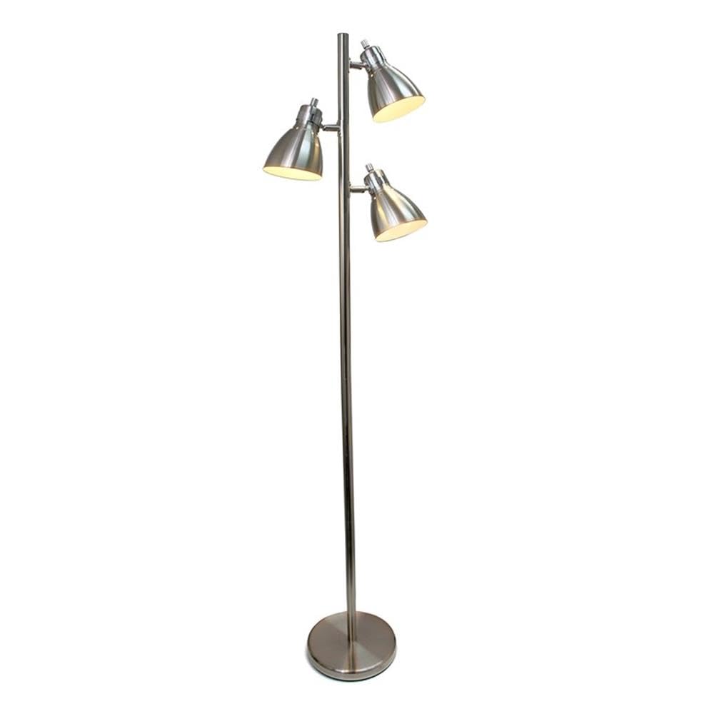 Metal 3 Light Tree Floor Lamp, Brushed Nickel