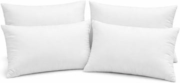 12 x 20 Pillow Inserts - Rectangular Cushion Forms with Resilient Polyester Fill, Soft Support for Sofa, Bed - Set of 4