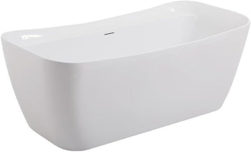 Indoor Modern 67 inch Soaking Bathtub in Glossy white - 67x30.7x25.5