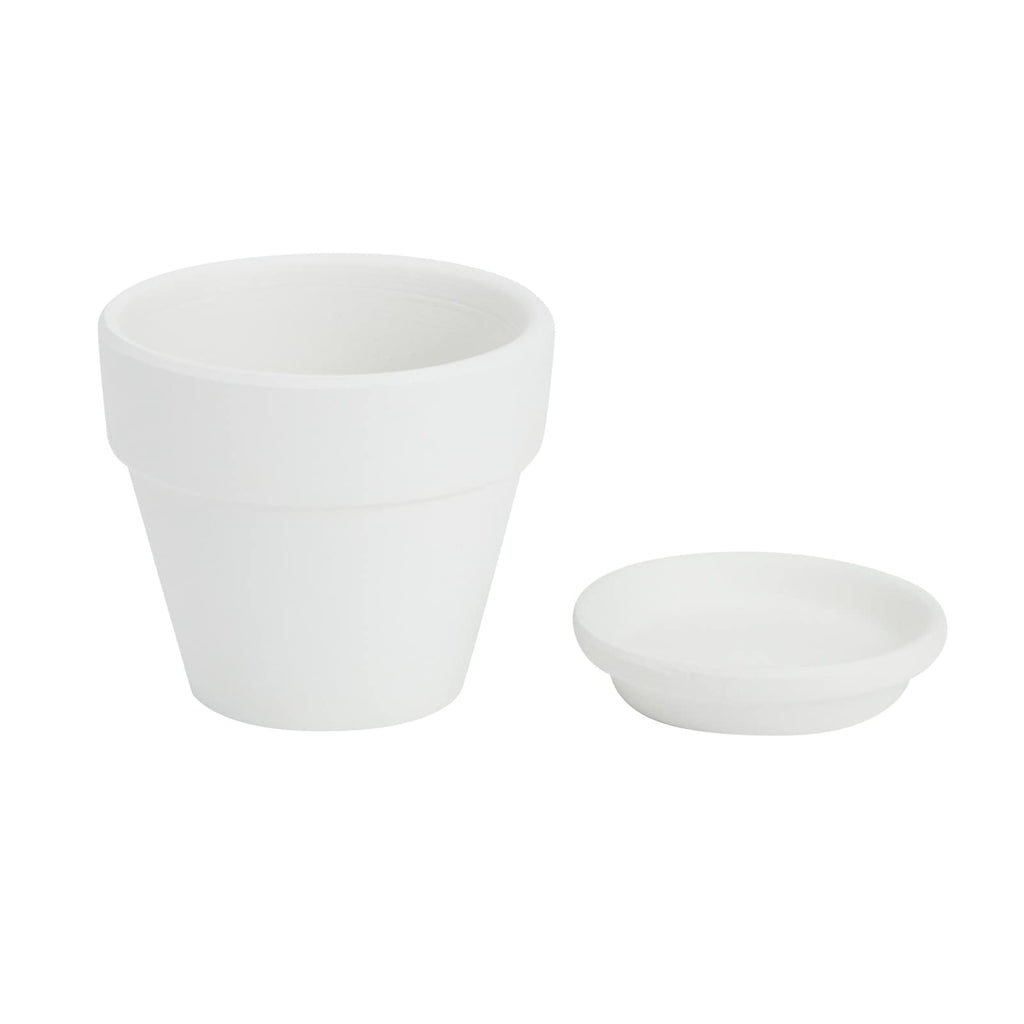 Mini Terracotta Pots - Pot with Drainage Hole - Versatile Succulent & Herb Planter - Paintable White Planter for