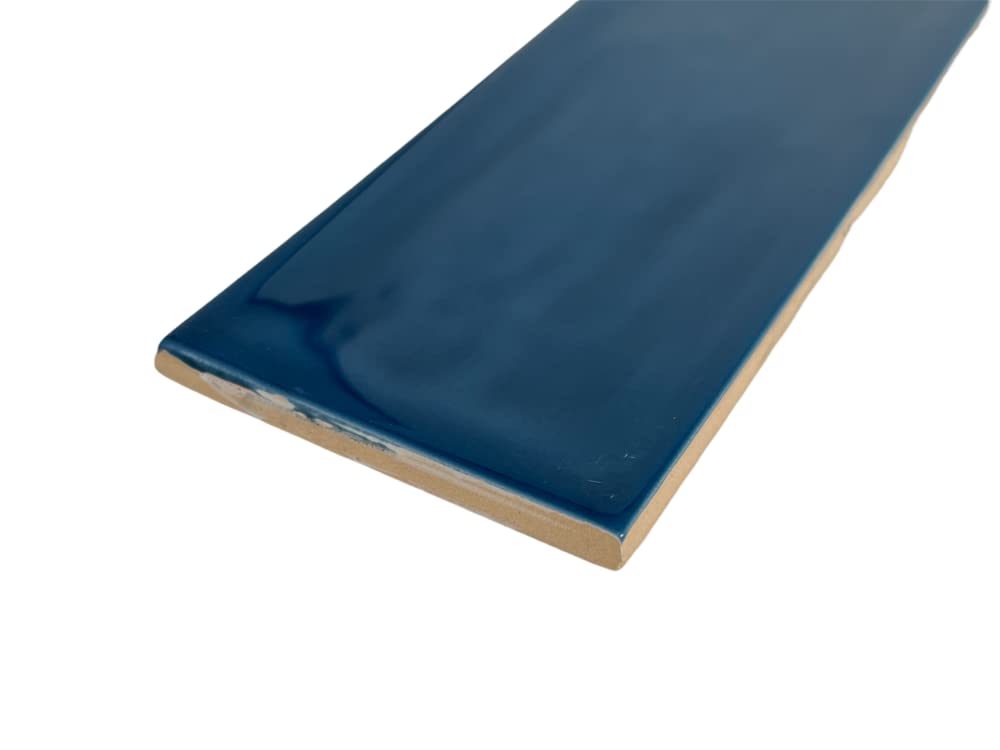 Larissa 3x12 Zafiro Blue Glossy Ceramic Subway Tile - 12.6 Sq Ft