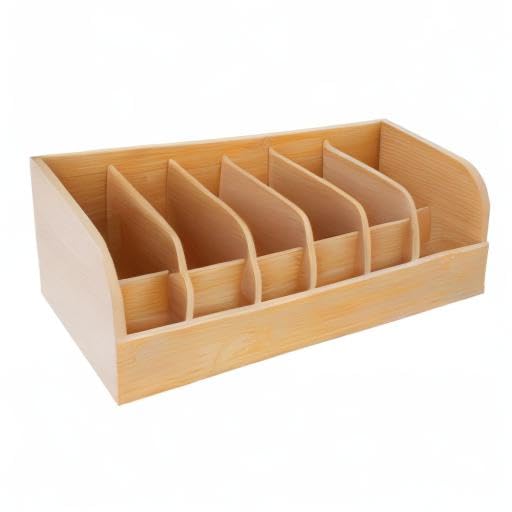 Belt Organizer, 6 Compartments Belt Organizer for Closet and Drawer, Bamboo Display Case for Tie and Belt, Belt