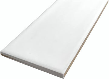 White Ceramic Subway Tile Handmade Gloss Finish 3 Inch X 12 Inch, Wall Tile, Kitchen and Bath Backsplash, Made in
