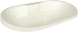 70x40 Contemporary Oval Acrylic Drop-In Bathtub, Biscuit Finish, Molded Armrests, High-Gloss Scratch-Resistant