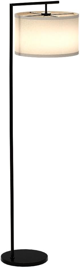 Montage Modern Floor Lamp - LED Standing Lamp with Tan Shades & Offices - Bedroom Reading Light
