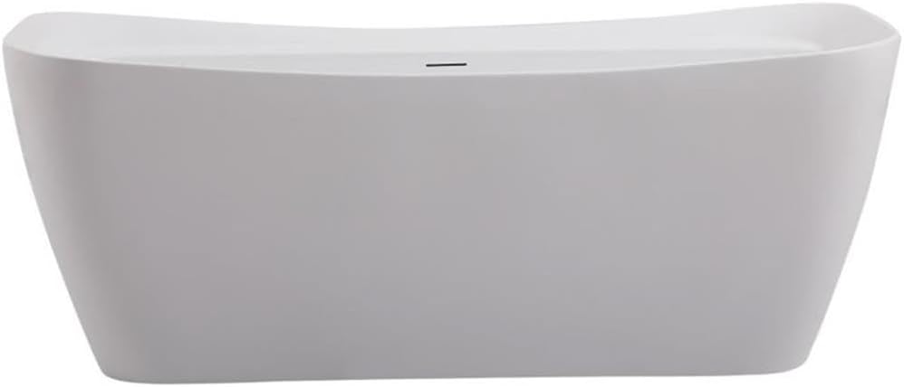 Indoor Modern 67 inch Soaking Bathtub in Glossy white - 67x30.7x25.5