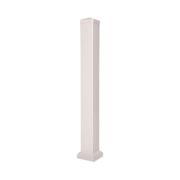 Vinyl Railing Posts, Vinyl Post Kit 4 in. x 4 in. x 39 in. (Tan)