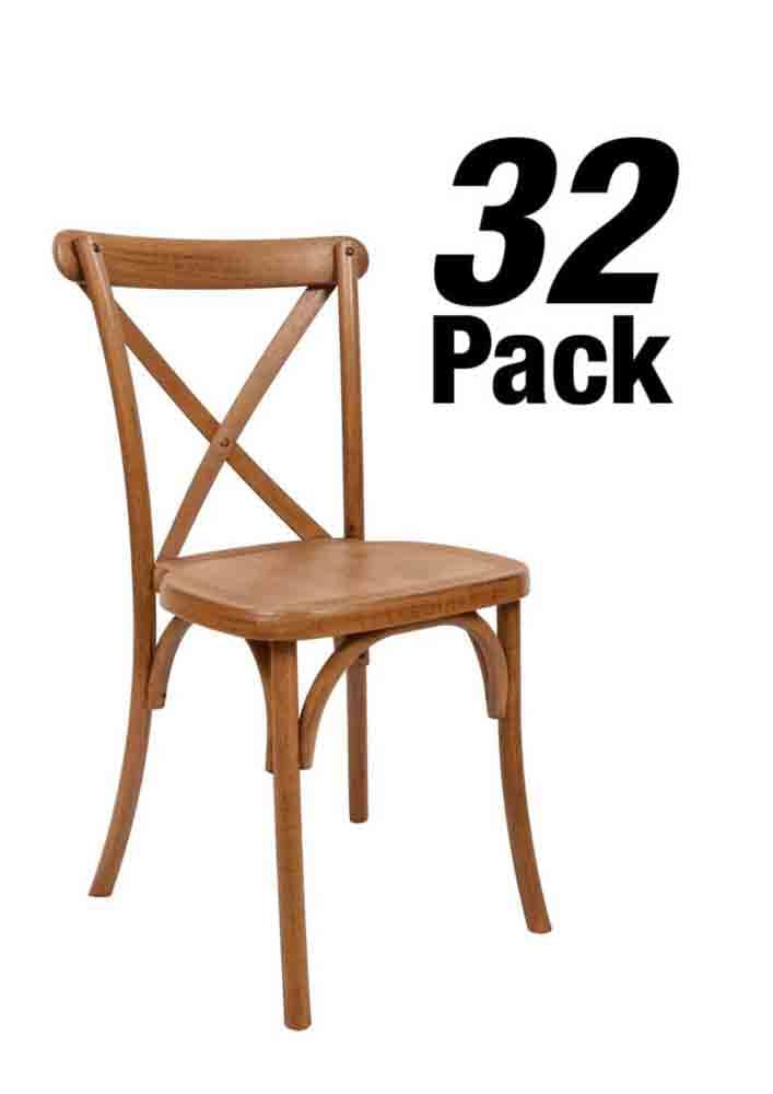 Resin Steel-Core Cross Back Chair