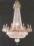 French Empire Crystal Chandelier Lighting Gold Sw H50" X W40" - Perfect For An Entryway Or Foyer Trimmed With Spectra(Tm) Crystal Reliable Crystal Quality By Swarovski - A500-1280/14+7 Sw