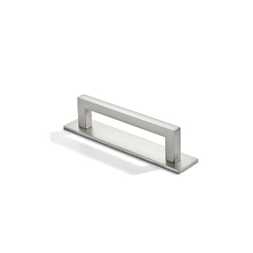 5 Pack 3 Inch Hole Center Brushed Satin Nickel Cabinet Pull with Backplate Solid Heavy-Duty Handles with Base Plate