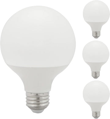 G25 LED Globe Light Bulbs Vanity Light Bulb 6W (60W Equivalent) 5000K Bright White E26 Medium Base Dimmable 500 Lumen
