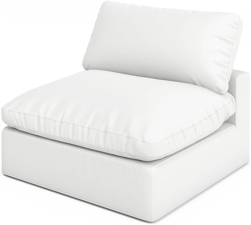 Cloud Modular Sectional Sofa, Oversized Down Feather Filled Sectional Sofa Comfy Upholstered Deep Seat Couches for Living Room, Convertible Spacious Sleeper Sofa Bed, Sofa Covers Washable&Replaceable A124-B0DXF8PKTS