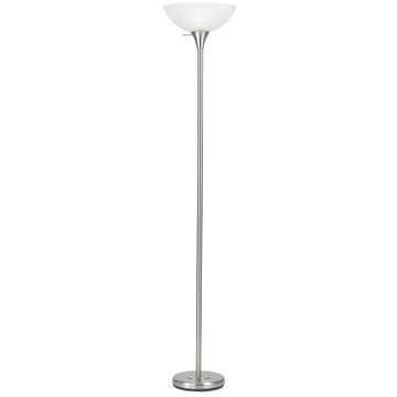Transitional One Torchiere Lighting Accessories, Brushed Steel