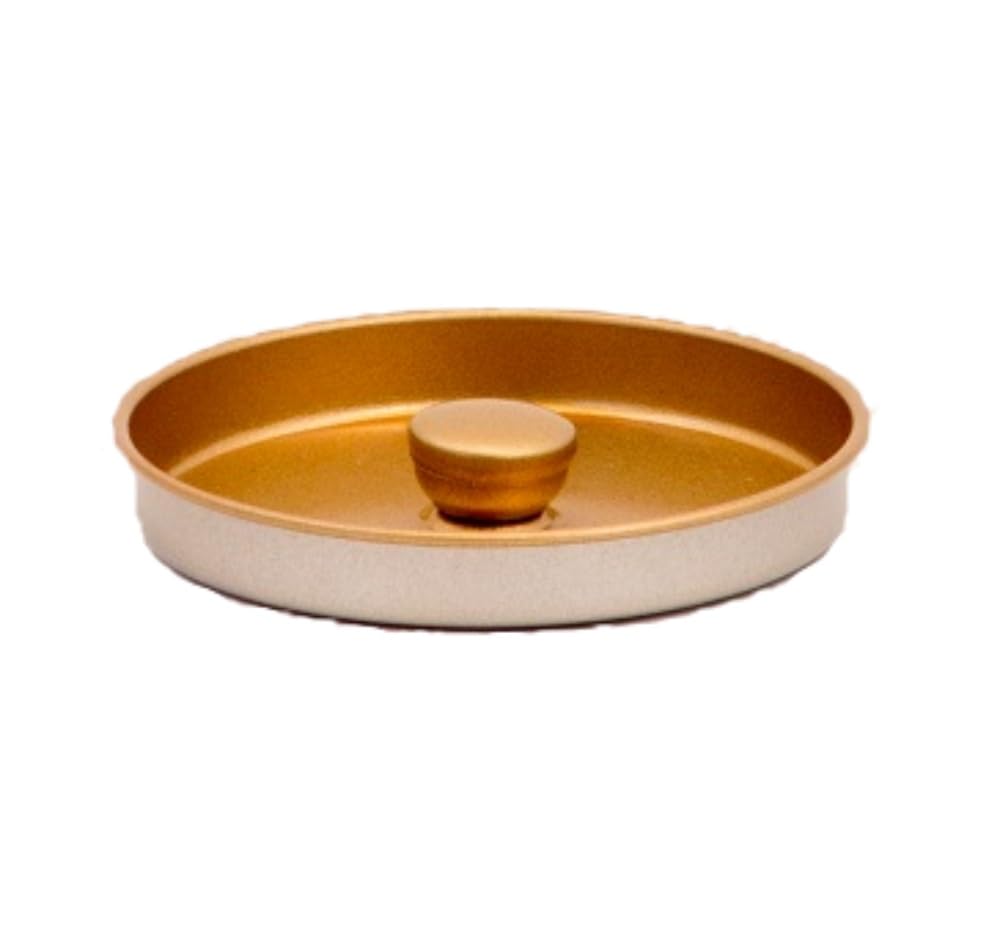 Washi Paper Tea Tin Canister: Long 26.8oz (760g) White Waves with Gold Outlines (#1), Japan