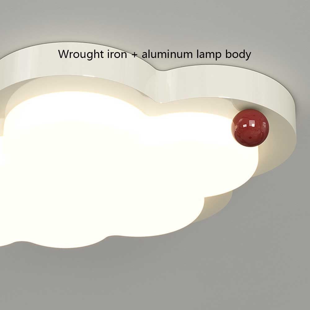 Nordic Style Modern Cloud Shape LED Ceiling Light Creamy White Flush Mount Lamp Acrylic Fixture Toddler Playroom