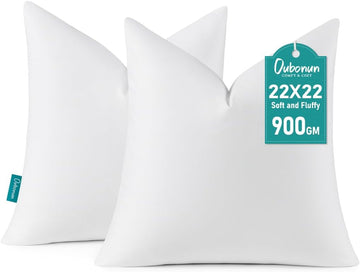 22 x 22 Down Feather Throw Pillow Inserts - Set of 2