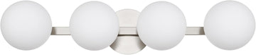 Bathroom Vanity Light Fixtures, Modern 4 Lights Globe Wall Sconce Lighting Brushed Nickel, Porch Wall Mount Light