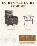3-Piece Wicker Outdoor Patio Furniture Set - Swivel | Brown All-Weather Resistant for Patio, Garden & Porch