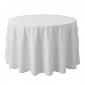 90 Inch White Tablecloths for Round Tables
