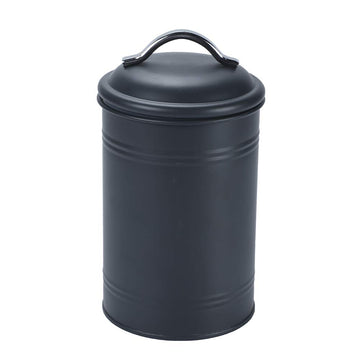 Airtight Kitchen Canister with Lid, Rustic Farmhouse Decor Container for Dry Food Sugar Coffee Tea, Charcoal Gray