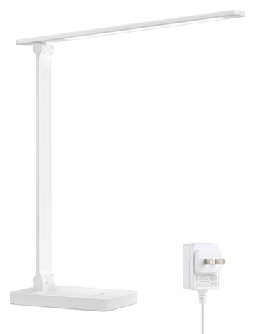 LED Desk Lamp 9.5W 800lm, Metal Desk Light, White