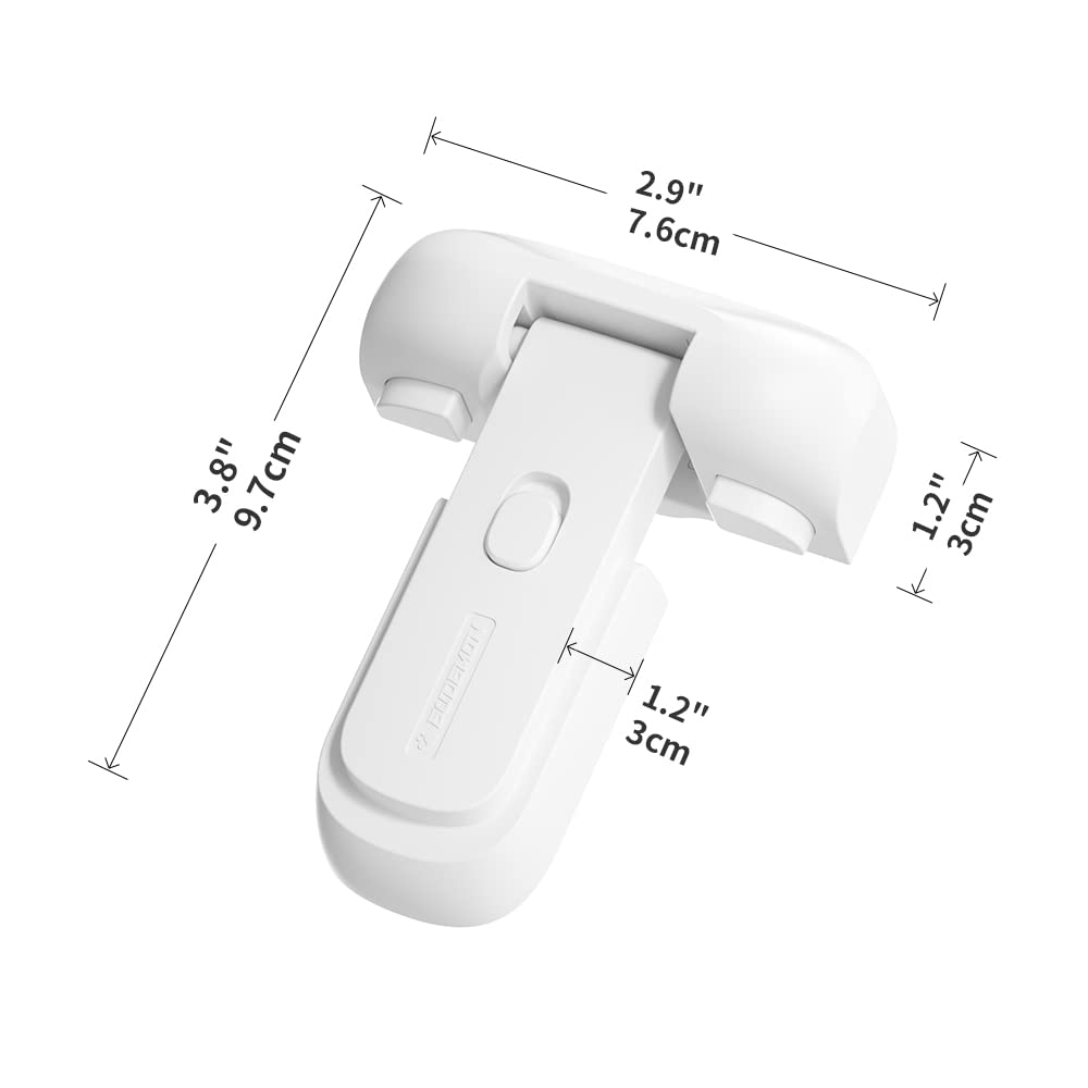 1 Pack Updated Child Proof Refrigerator/Fridge/Freezer Door Lock Apply to Max 1"(25mm) Sealing Strip for Toddlers and