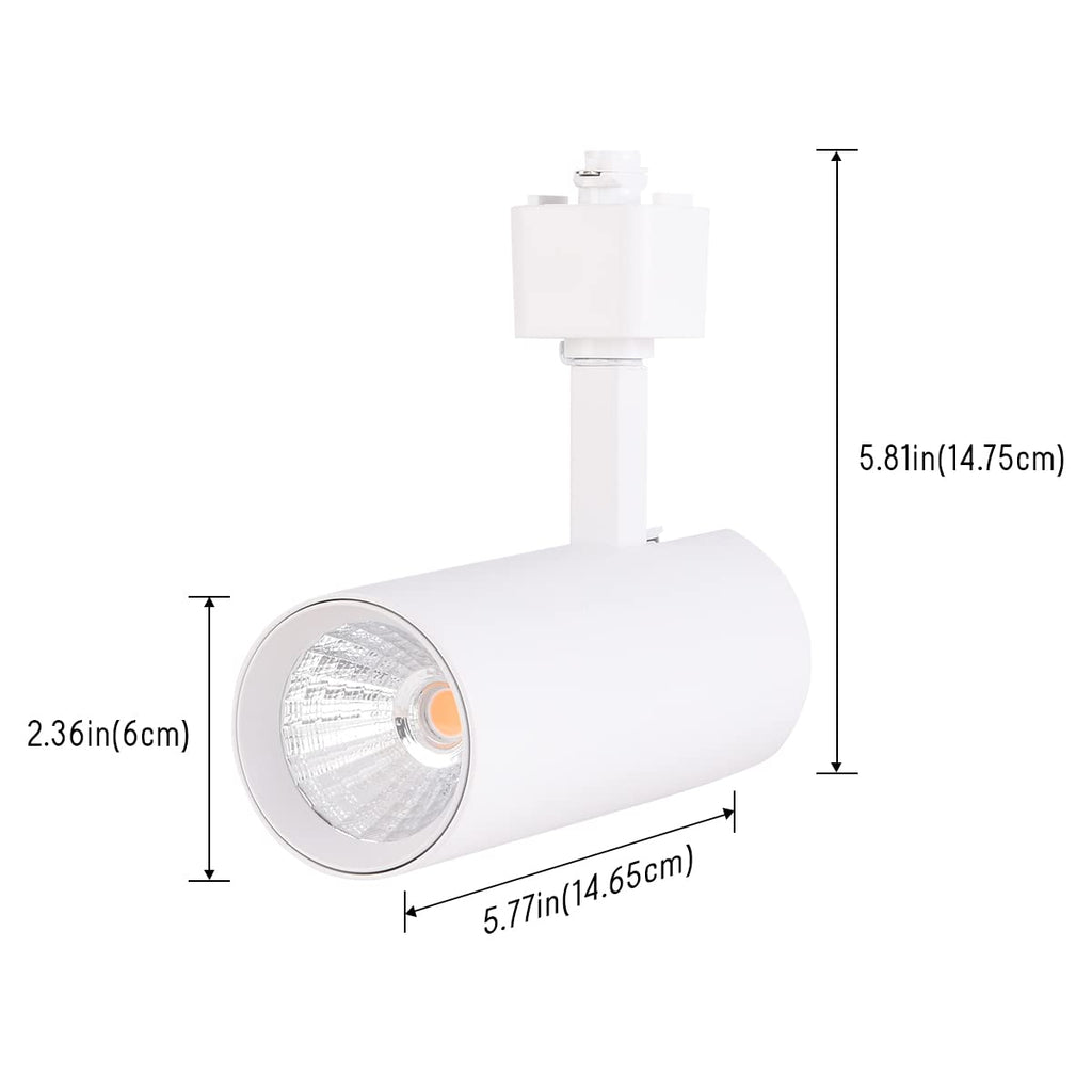 16.5W Dimmable H-Type LED Track Light, 6-Pack, 24°