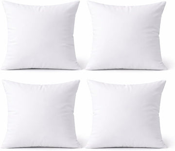 Premium 20 x 20 Throw Pillow Inserts Hypoallergenic Square Form Decorative Pillows for Sofa Couch Bed - Set of 4
