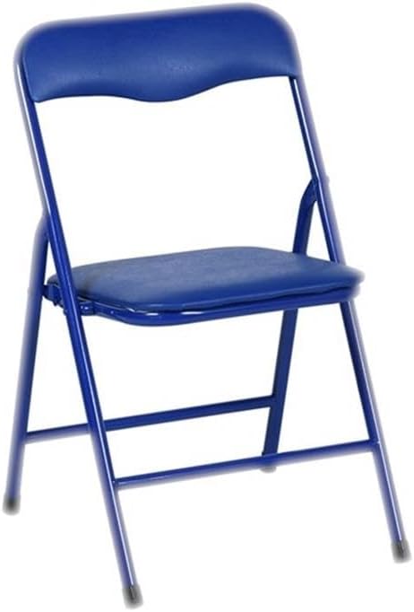Kids Table and Chair Set, 1 Blue PVC Metal Table and 4 Colorful Red, Yellow, Green, Blue Chairs, Durable Easy-Clean