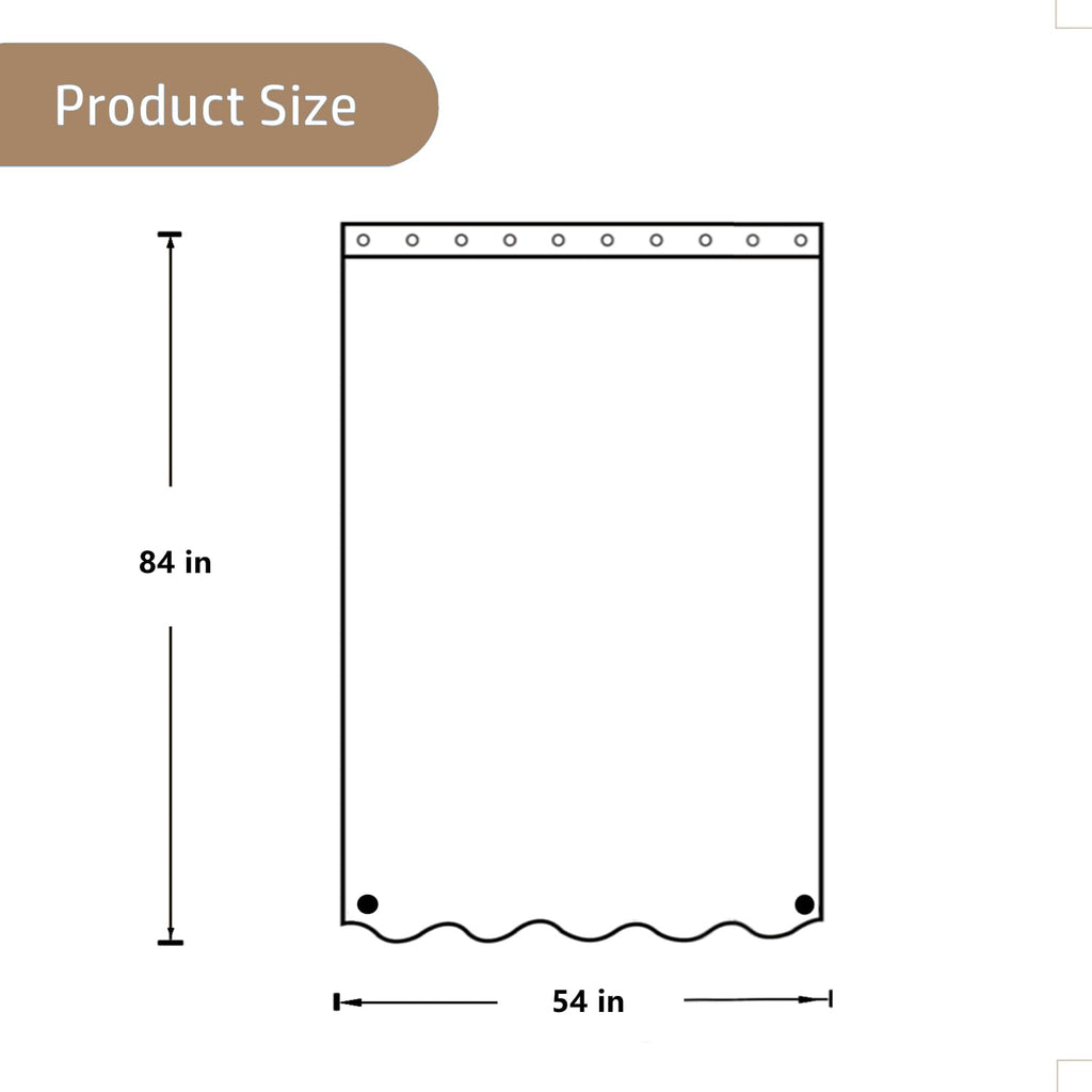 Stall Fabric Shower Curtain Liner with Large Magnets, Extra Long 54 x 84 inches Soft Cloth & Hotel Quality Shower