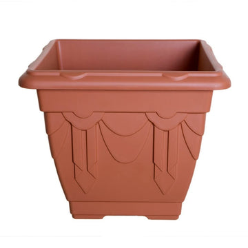 22cm Square Venetian Planter - Terracotta