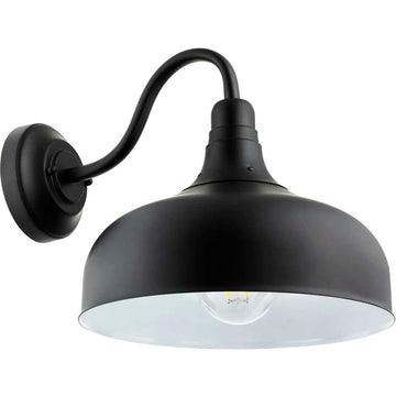 Gooseneck Rustic Barn Light Fixture, Wall Mount, Medium Base (E26) Socket, Standard A19 Bulb Required (60W